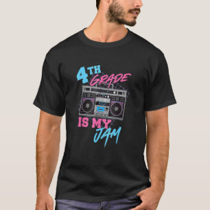 T-shirt 4e année est ma confiture Vintage 80s Boombox Ense