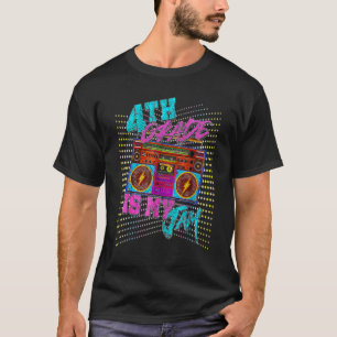 T-shirt 4e année est mon jam 80s vintage Boombox étudiant