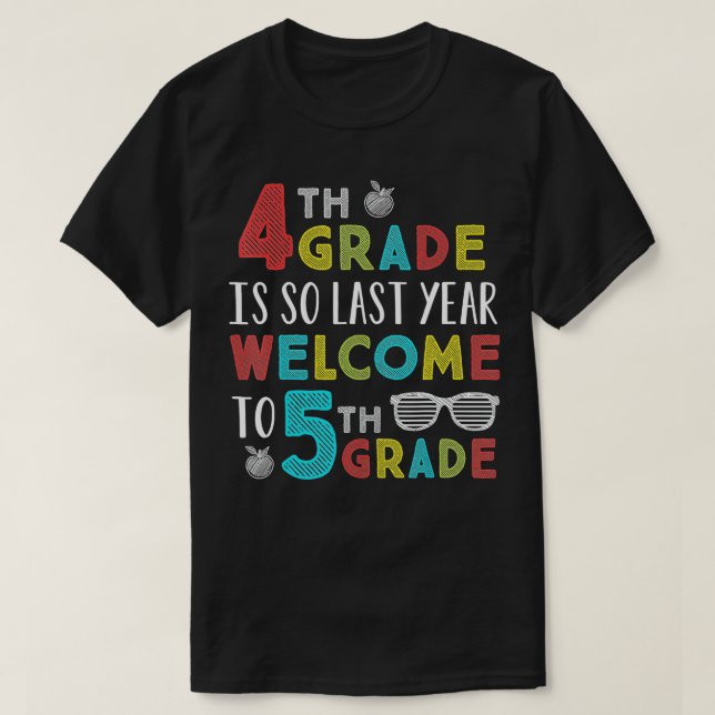 T-shirt 4e année est si Dernière année bienvenue au thé 5e (Design devant)