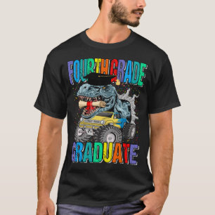 T-shirt 4e année Monster Truck Dinosaur T-rex