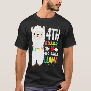 T-shirt 4e année No Prob Llama enseignant élève Premier jo