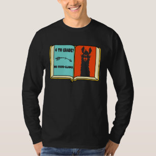 T-shirt 4e année No Prob Llama Premier jour de l'école s