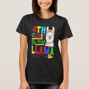 T-shirt 4e année No Prob Llama Retour à l'école Premier jo