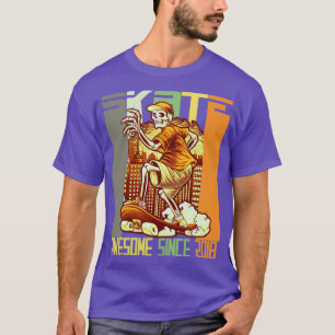 T-shirt 4e anniversaire Amateurs de skateboard Skater Awes