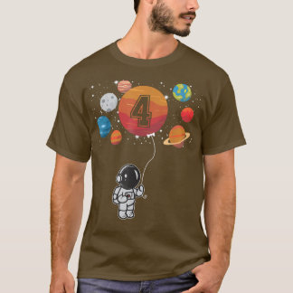 T-shirt 4e anniversaire Astronaut Lover Planet 4 ans Gi