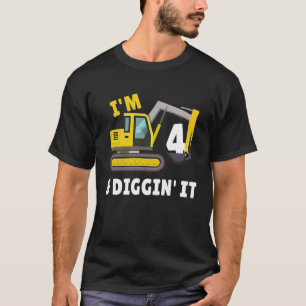 T-shirt 4e anniversaire J'ai 4 ans et je creuse la fête 2