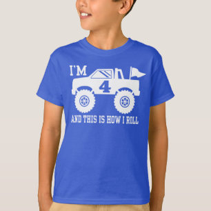 T-shirt 4e anniversaire Monster Truck