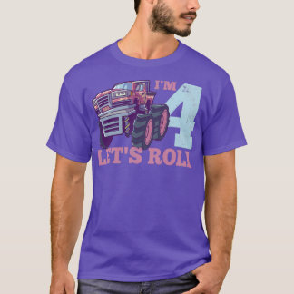 T-shirt 4e anniversaire Monster Truck Quatre ans