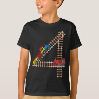 T-shirt 4e anniversaire Train 4 ans Garçons Enfants Cadeau