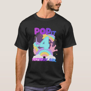 T-shirt 4E Anniversaire Unicorn Fidget Pop It Anniversaire