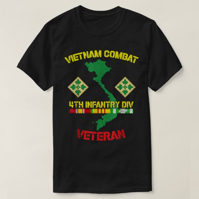 T-shirt 4e Division d'infanterie - Viêt-Nam Vétérinaire de (Design devant)