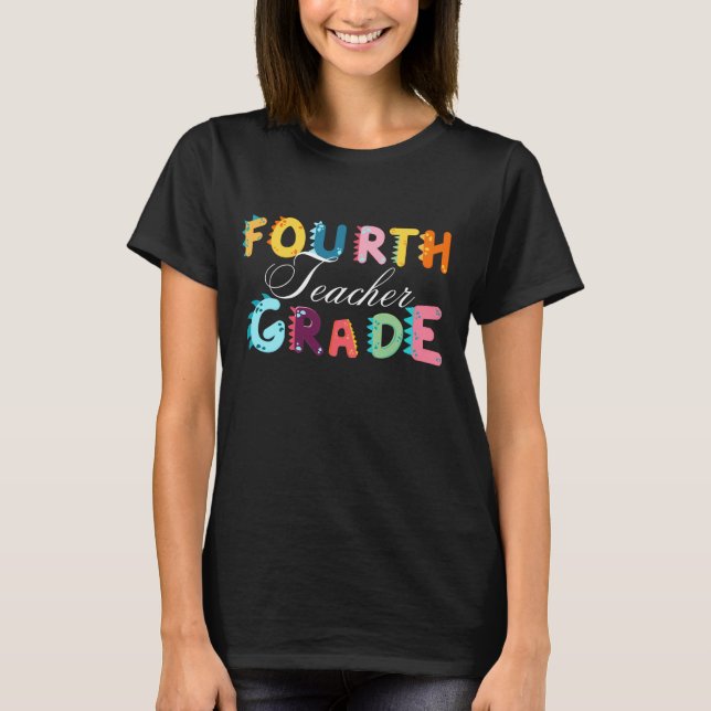 T-shirt 4e GRADE Dino Squad garçons Filles professeur B2S (Devant)