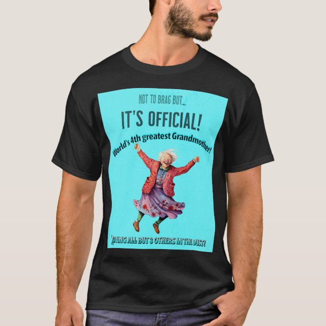 T-shirt 4e meilleure grand-mère du monde (Devant)