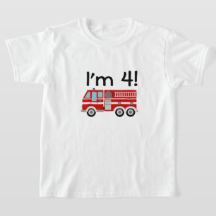 T-shirt 4ème Pompe à incendie d'anniversaire