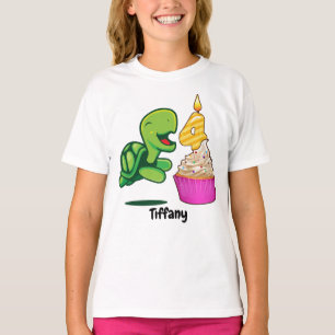T-shirt 4ème Tortue d'anniversaire