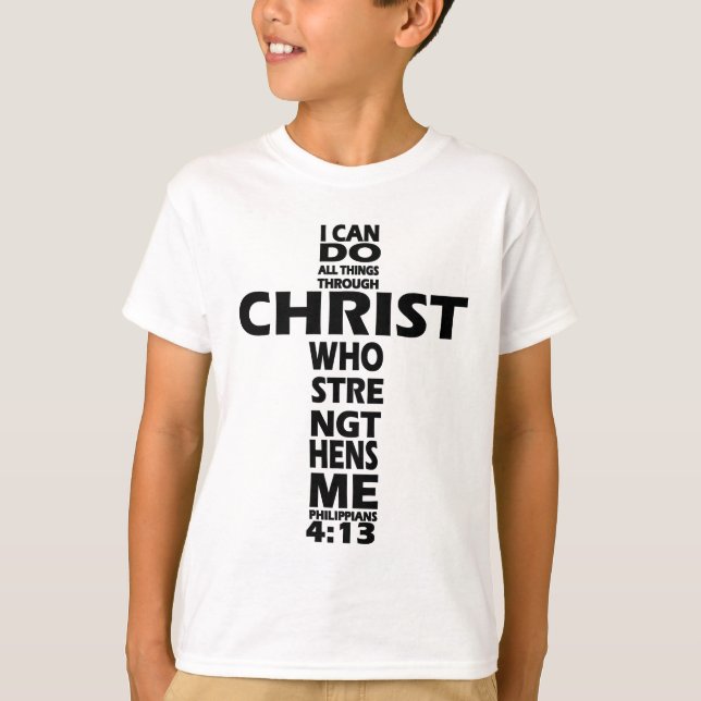 T-SHIRT 4H13 DE PHILIPPIENS - CROIX - JE PEUX FAIRE TOUT (Devant)