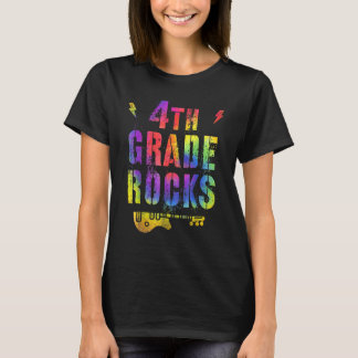 T-shirt 4th Fourth Grade Rocks Tie Dye Back To School Teac