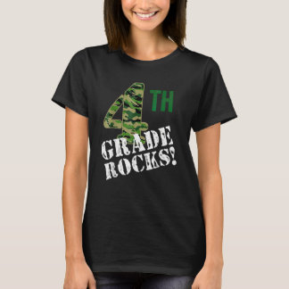 T-shirt 4th Grade Rocks Camo Fourth Grader Back To School 