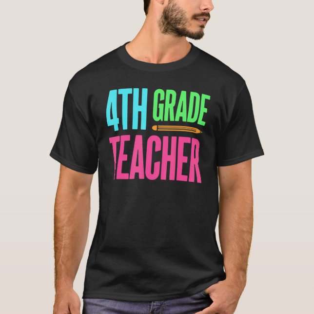 T-shirt 4th Grade Teacher Educator Job Education School Te (Devant)