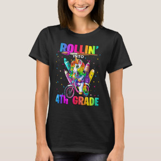 T-shirt 4th Grade Unicorn Back to School First Day of Scho