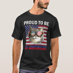 T-shirt 4th Of July  Cat American Flag Glasses