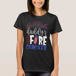 T-shirt 4th of July Daddy's Little Firecracker Toddler Kid