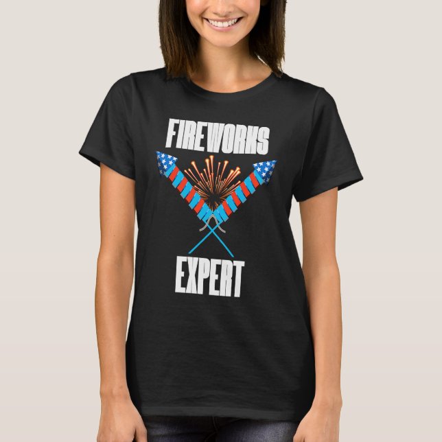 T-shirt 4th of July Fireworks Expert  Event Coordinators (Devant)