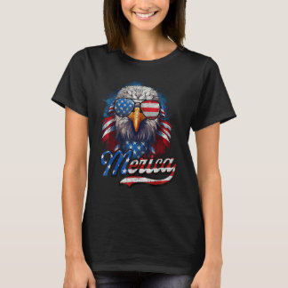 T-shirt 4th of July Merica Eagle USA Flag American Indepen