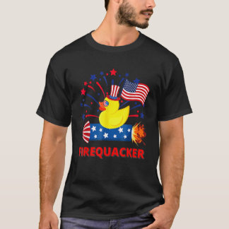 T-shirt 4th Of July Patriotic Firecracker Rubber Duck Fire