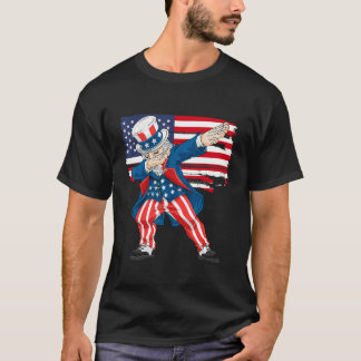T-shirt 4th Of July Shirts For Kids Funny Dabbing Uncle Sa