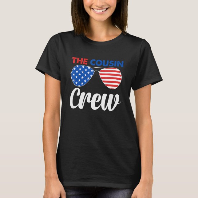T-shirt 4th Of July Us Flag Popsicl The Cousin Crew (Devant)