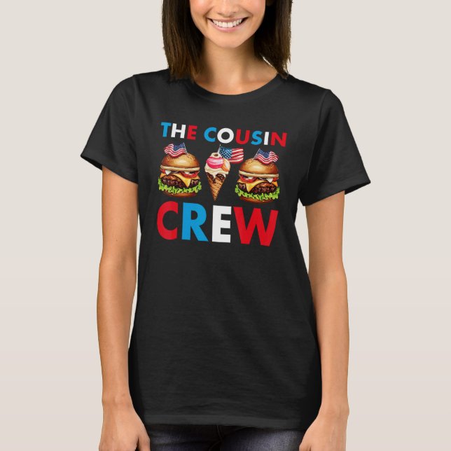 T-shirt 4th Of July Us Flag Popsicl The Cousin Crew 3 (Devant)