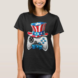 T-shirt 4th Of July Video Game American Flag Uncle Sam Gam