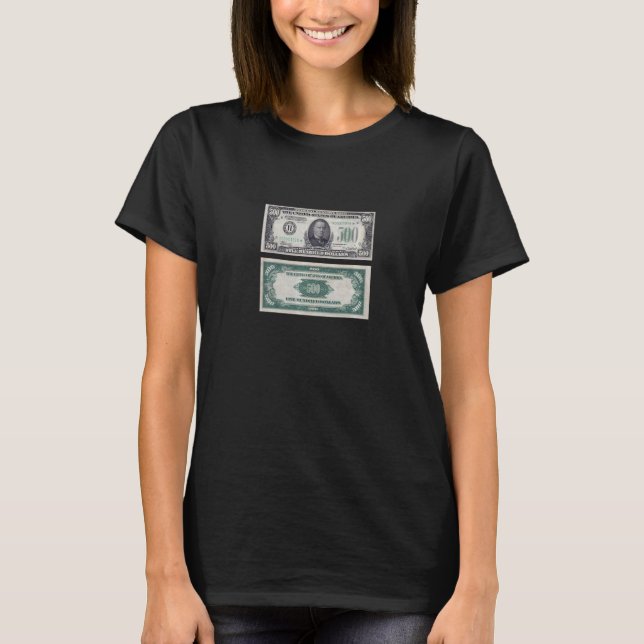 T-shirt 500 Bill 1934 Us Federal Reserve Note William Mc (Devant)