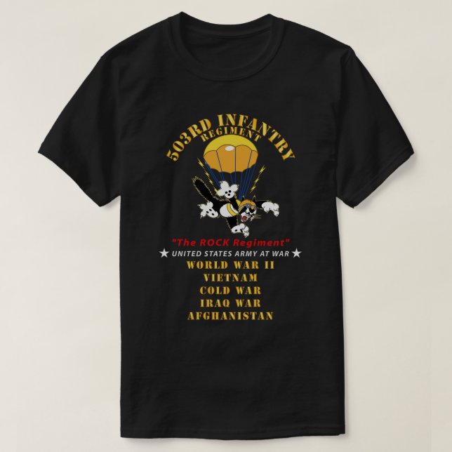T-shirt 503e régiment d'infanterie de parachutistes Le rég (Design devant)