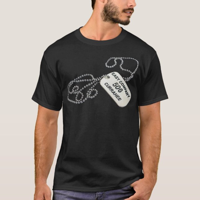 T-shirt 506e étiquette de chien du régiment des États-Unis (Devant)