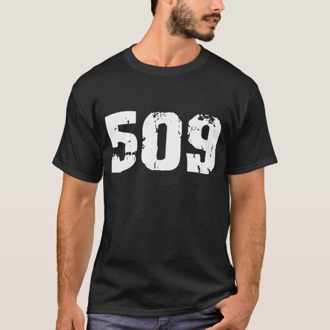 T-shirt 509 (indicatif régional) (Devant)