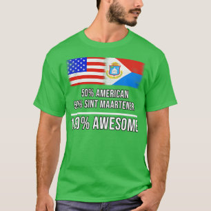 T-shirt 50 Américain 50 Sint Maartener 100 Cadeau génial p