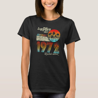 T-shirt 50 Anniversaire 50 Légendaire Depuis Janvier 1972
