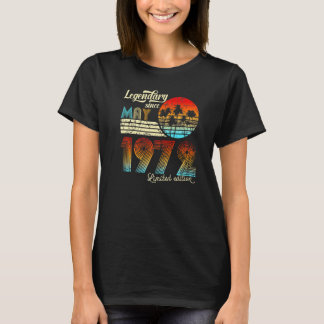 T-shirt 50 Anniversaire 50 Légendaire Depuis Mai 1972