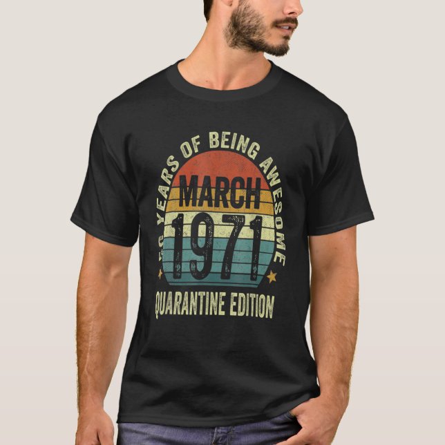 T-shirt 50 Anniversaire Mars 1971 50E Anniversaire Qua (Devant)