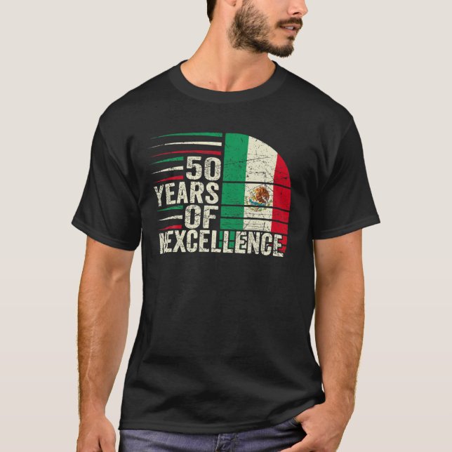 T-shirt 50 Anniversaire Mexicain 50E Anniversaire Pun Vin (Devant)