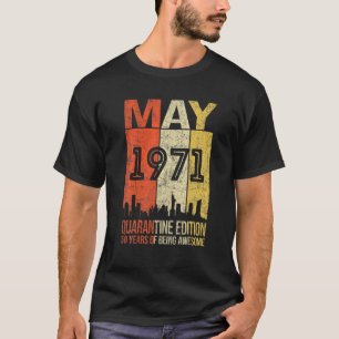 T-shirt 50 Ans 50E Anniversaire Hommes Femmes Mai 1971 Qua