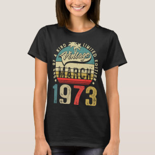 T-shirt 50 ans 50e anniversaire Vintage Rétro 19 mars