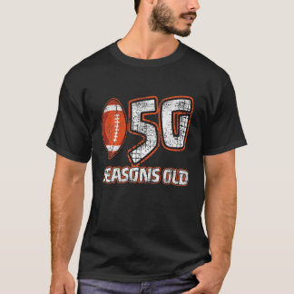T-shirt 50 Ans 50E Saisons De Football Vieux Funny Footbal