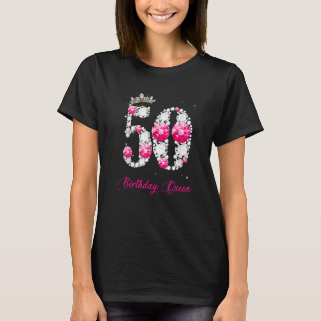 T-shirt 50 ans C'est mon 50e anniversaire Reine Diamond He (Devant)