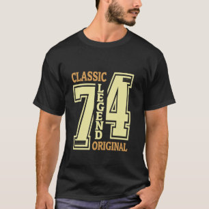 T-shirt 50 Ans Classique 1974 Légende Original 50e Bir