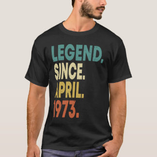 T-shirt 50 ans de légende depuis avril 1973 50e anniversai