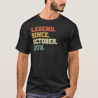 T-shirt 50 ans de légende depuis octobre 1972 50e naissanc