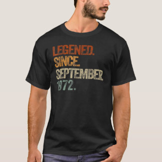 T-shirt 50 ans de légende depuis septembre 1972 50e naissa